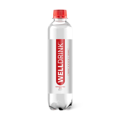 Изображение товара Напиток Welldrink со вкусом красные ягоды-мята безалкогольный негазированный, 500мл