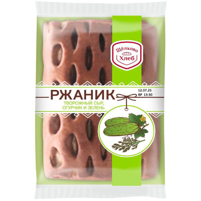 Изображение товара Ржаник ЩелковоХлеб Творожный сыр-Огурец-Зелень, 80г