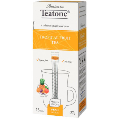Изображение товара Чай Teatone чёрный с ароматом тропических фруктов, 15х1.8г