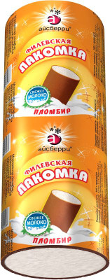 Изображение товара Пломбир Филевская Лакомка в шоколадной глазури 15%, 90г