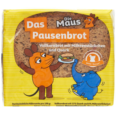 Изображение товара Хлеб Haverland цельнозерновой с творогом и кусочками моркови, 250г