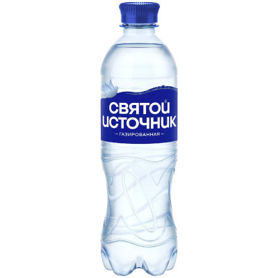 Изображение товара Вода Святой источник минеральная питьевая газированная, 500мл