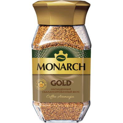 Изображение товара Кофе Monarch Gold натуральный растворимый сублимированный, 95г