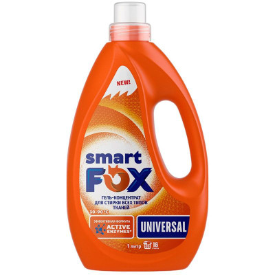 Изображение товара Гель-концентрат для стирки Smart Fox Universal, 1л