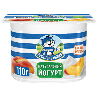 Изображение товара Йогурт Простоквашино с персиком 2.9%, 110г