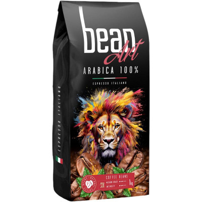 Изображение товара Кофе Bean Art Arabica жареный в зёрнах, 1кг