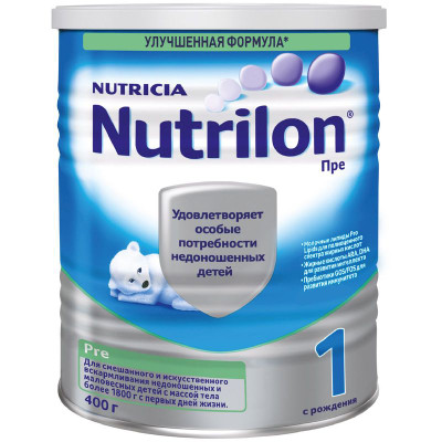 Изображение товара Смесь Nutrilon Pre 1 молочная сухая c молочными липидами с рождения, 400г