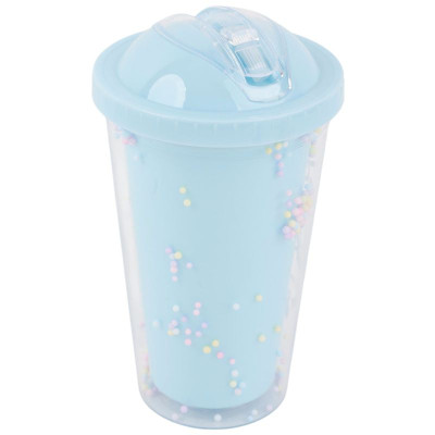 Изображение товара Стакан с трубочкой и крышкой, 450мл