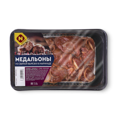 Изображение товара Медальоны из свиной вырезки Останкино в маринаде охлаждённые