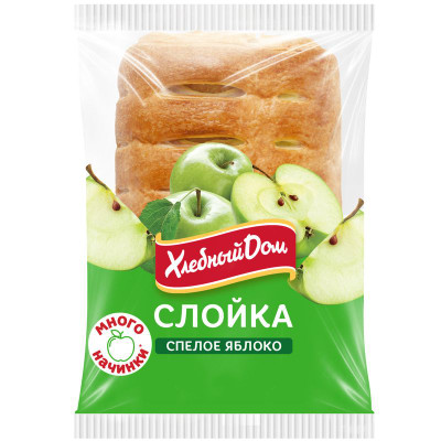 Изображение товара Слойка Хлебный Дом Спелое яблоко, 55г