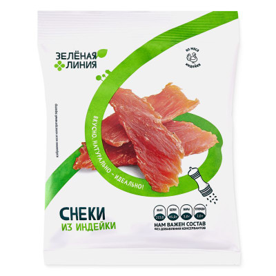 Изображение товара Снеки из индейки Зелёная Линия, 40г