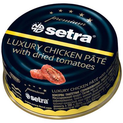Изображение товара Паштет Setra куриный с вяленными томатами, 100г