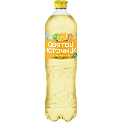 Изображение товара Напиток газированный Святой Источник Вода+Сок со вкусом цитрусов, 1л