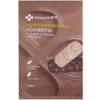 Изображение товара Конфеты мультизлаковые микс из 2 вкусов Маркет, 200г