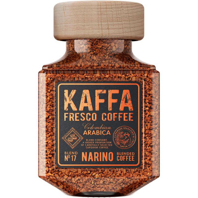 Изображение товара Кофе Kaffa Fresco Narino растворимый натуральный сублимированный, 100г