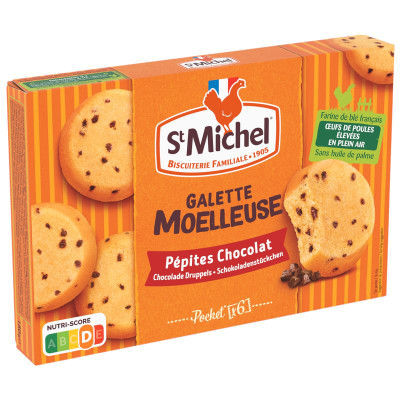 Изображение товара Пирожные St Michel бисквитные с кусочками шоколада, 180г