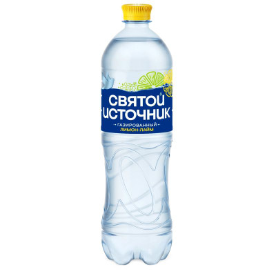 Изображение товара Вода Святой Источник лимон-лайм ароматизированная газированная, 1л