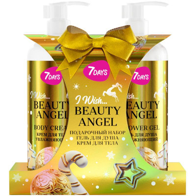 Изображение товара Подарочный набор 7 Days Beauty Angel Гель для душа + Крем для тела