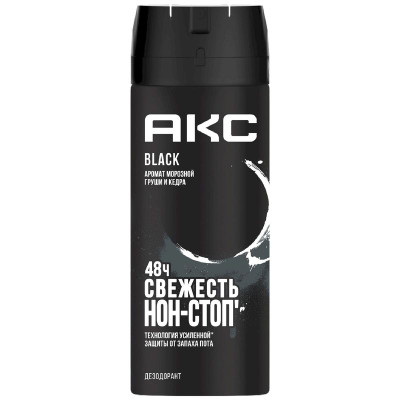 Изображение товара Дезодорант АКС Black мужской спрей, 150мл