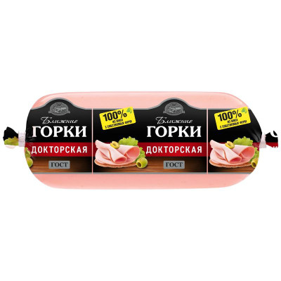 Изображение товара Колбаса Ближние Горки Докторская варёная, 400г