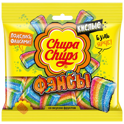 Изображение товара Мармелад Chupa Chups Фансы жевательный с фруктовым вкусом, 150г