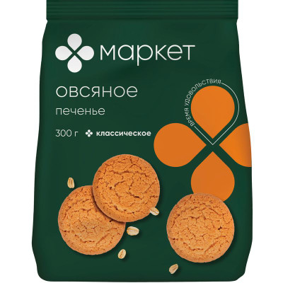 Изображение товара Печенье овсяное Маркет, 300г