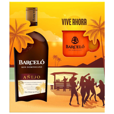 Изображение товара Ром Barcelo Anejo 37,5%, 700мл + кружка