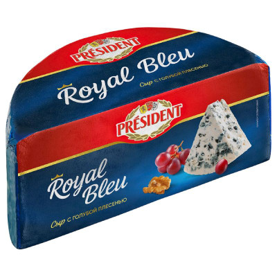 Изображение товара Сыр President Royal Bleu с голубой плесенью 55%