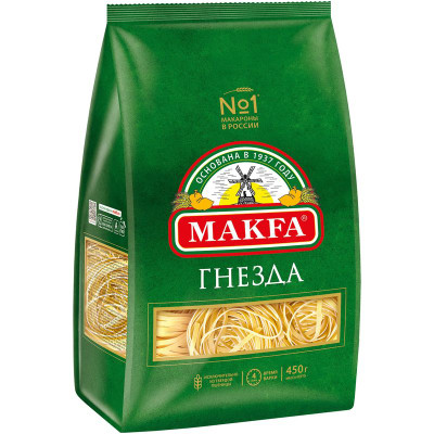 Изображение товара Макароны Makfa гнёзда 450г