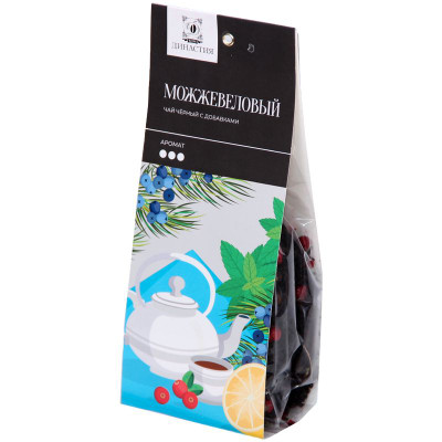 Изображение товара Чай Династия Можжевеловый чёрный с добавками, 100г