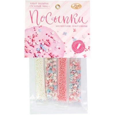 Изображение товара Посыпка Парфэ Розовый микс декоративная, 20г