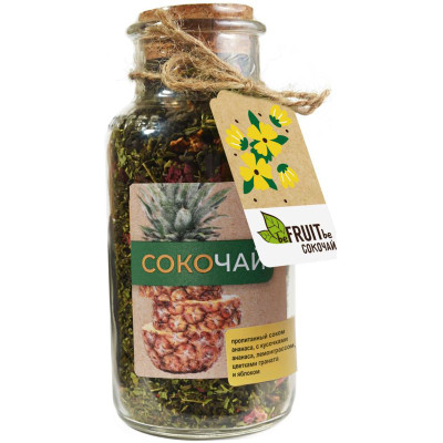 Изображение товара Чай Befruitbe Сокочай зеленый ананас-лемонграсс-гранат-яблоко, 140г