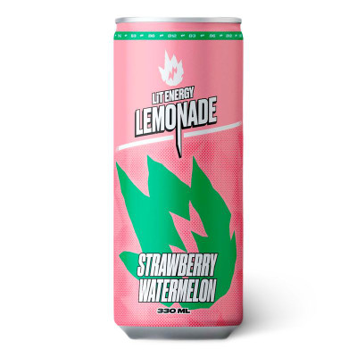 Изображение товара Напиток газированный Lit Energy Strawberry Watermelon со вкусом арбуза и клубники, 450мл