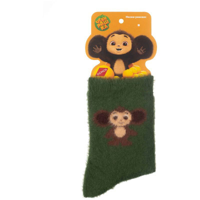 Изображение товара Носки удлиненные Oemen пушистые однотонные с принтом(29-31см), р45-47