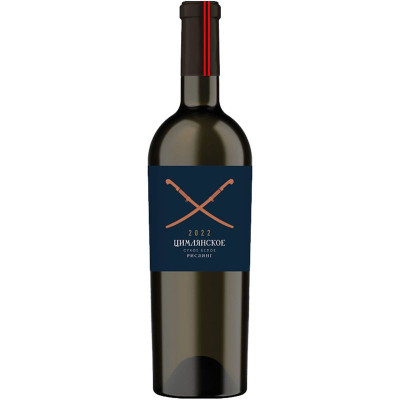 Изображение товара Вино Цимлянское Рислинг белое сухое 10-12%, 750мл