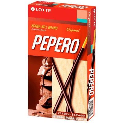 Изображение товара Соломка Lotte Pepero Классическая с шоколадной глазурью, 47г