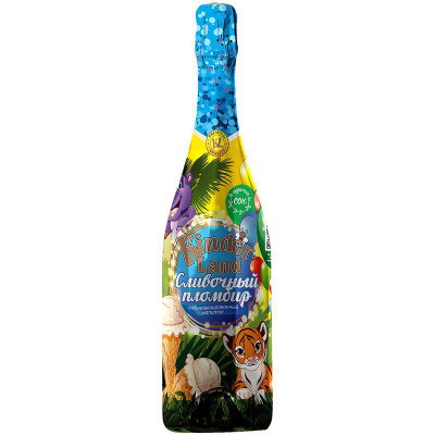 Изображение товара Лимонад газированный Kinder Land сливочный пломбир, 750мл