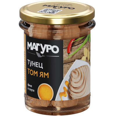 Изображение товара Филе тунца Магуро Том Ям полосатого в соусе с маслом, 200г