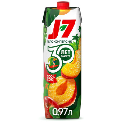 Изображение товара Сок J7 Яблоко-Персик, 970мл