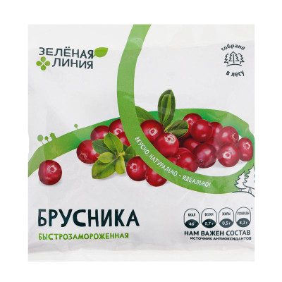 Изображение товара Брусника замороженная Зелёная Линия, 300г
