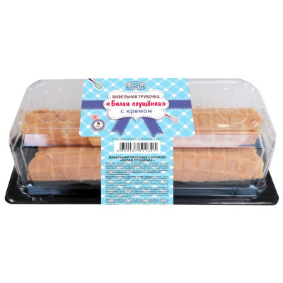 Изображение товара Трубочка Домашние Сласти вафельная с кремом белая сгущёнка, 150г
