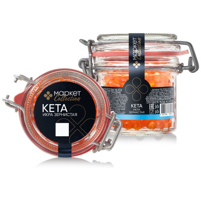 Изображение товара Икра кеты зернистая солёная охлаждённая Market Collection, 240г