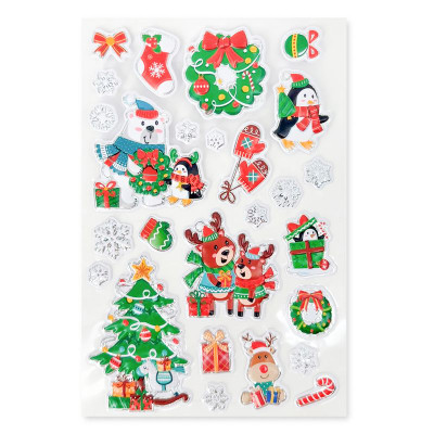 Изображение товара Наклейки Весёлый Новый год на окно Маркет, в ассортименте