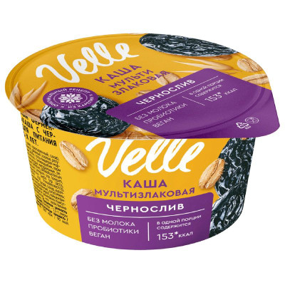 Изображение товара Каша Велле с черносливом ферментированная, 170г