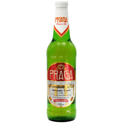 Изображение товара Пиво Praga Premium Pils светлое фильтрованное 4.7%, 500мл
