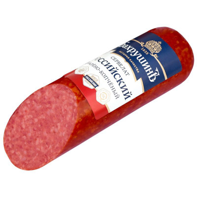Изображение товара Колбаса Бахрушинъ сервелат российский варёно-копчёный, 300г