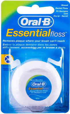 Изображение товара Зубная нить Oral-B Essential Floss вощеная Мята, 50м