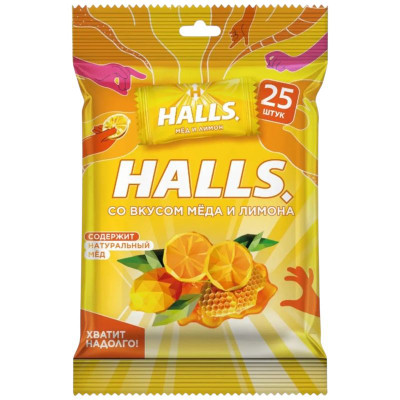 Изображение товара Карамель Halls леденцовая мёд и лимон, 68г