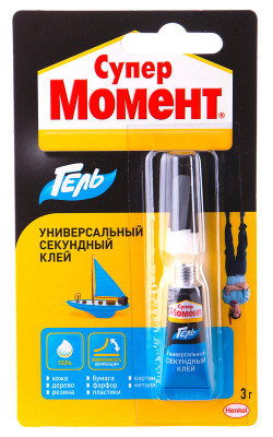 Изображение товара Клей Супер Момент Гель универсальный секундный, 3г