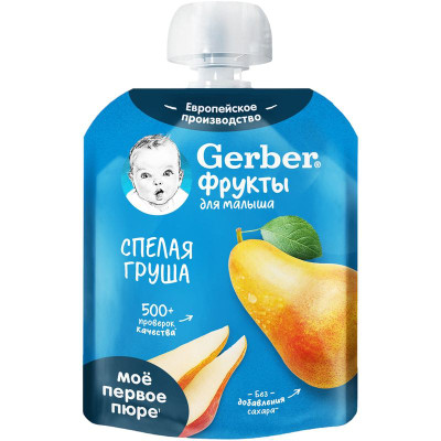 Изображение товара Пюре фруктовое Gerber спелая груша с 4 месяцев, 90г
